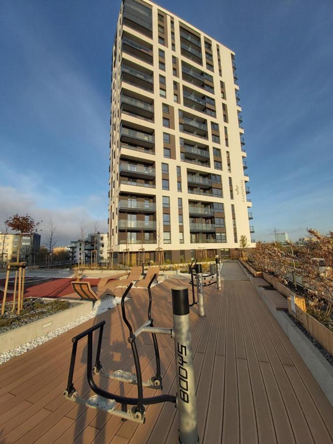 Apartament 150 Zaspa Vvita Z Prywatnym Ogrodem I Tarasem Gdansk Exterior photo