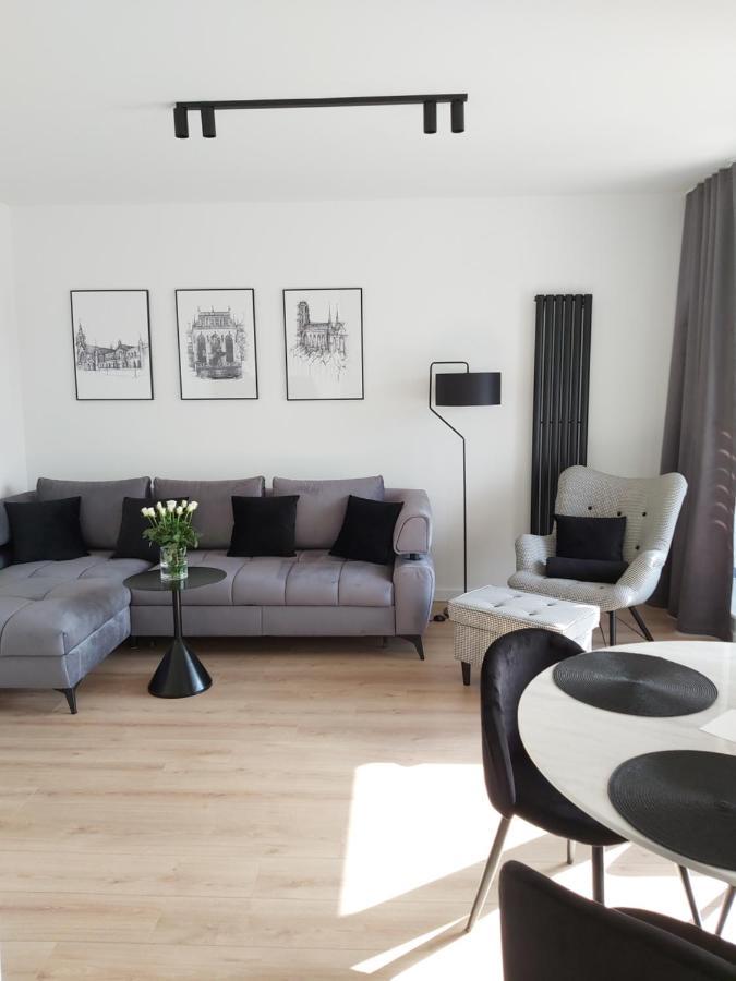 Apartament 150 Zaspa Vvita Z Prywatnym Ogrodem I Tarasem Gdansk Exterior photo